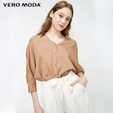Vero Moda Women's OL Style Vintage V-neckline Pure Shirt | 319131553
